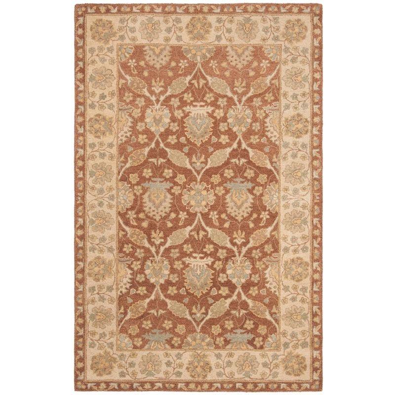Antiquity AT315 Hand Tufted Area Rug - Brown/Taupe - 6'x9' - Safavieh.