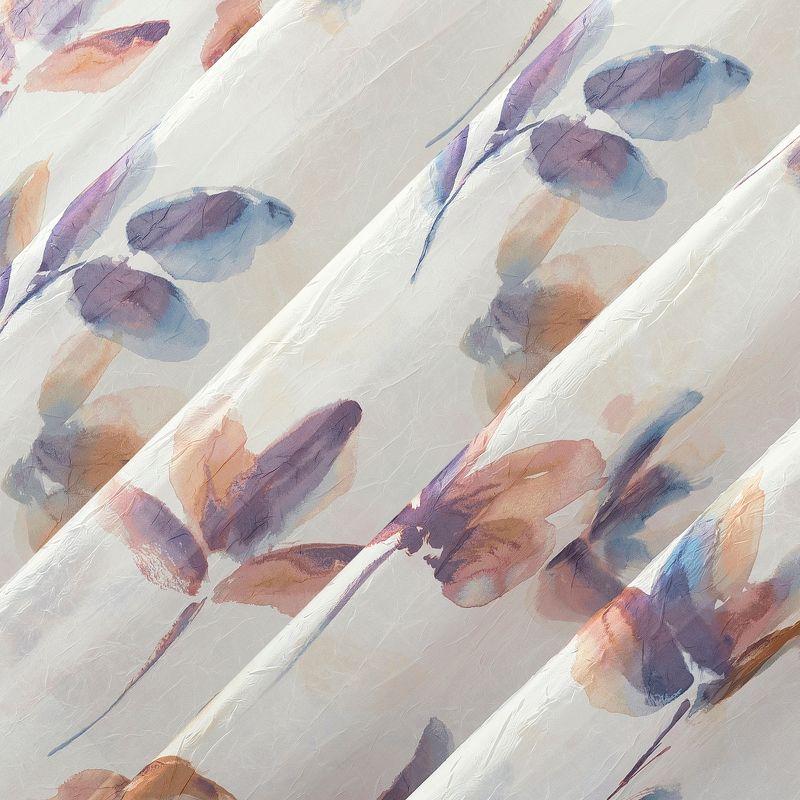 No. 918 Sheer Ellie Floral Print Rod Pocket Curtain Panel