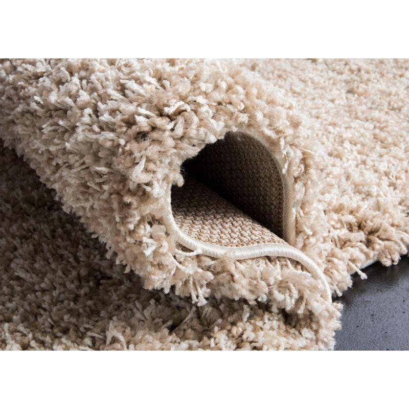 California Shag SG151 Power Loomed Indoor Area Rug - Beige - 8'x8' - Safavieh