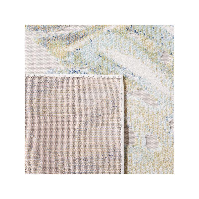 Sarasota SAR112 Power Loomed Area Rug - Light Green/Ivory - 4'5"x6'5" - Safavieh.