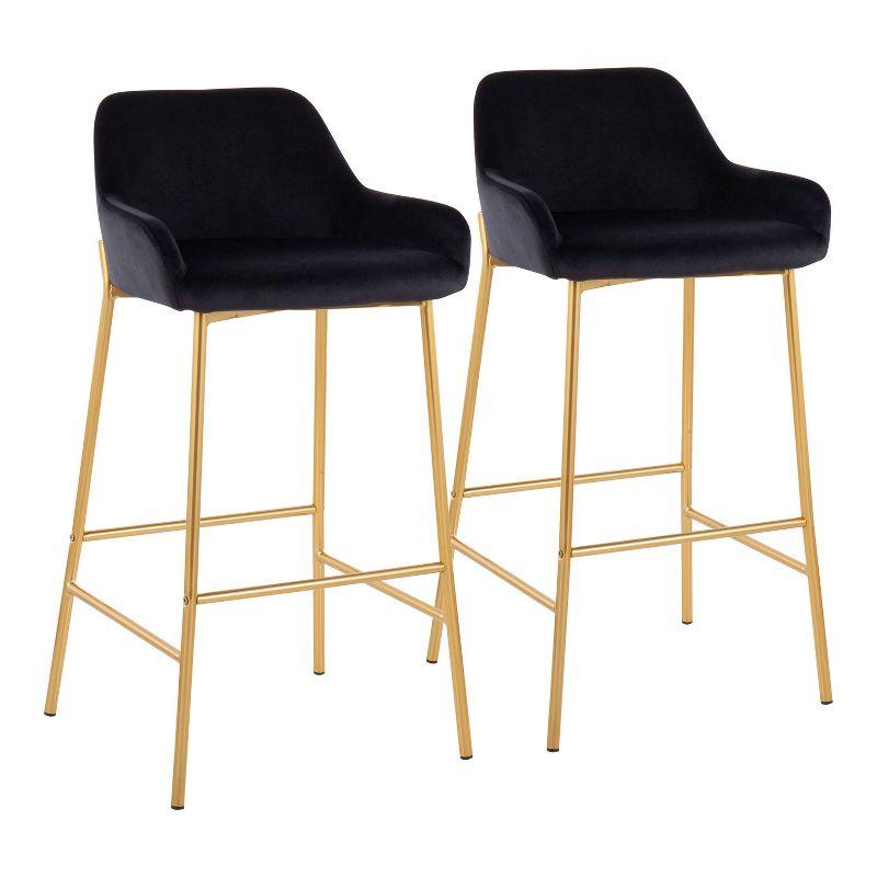 Willa Arlo™ Interiors Cassiopeia Upholstered Counter Stool with Metal Frame (Set of 2)