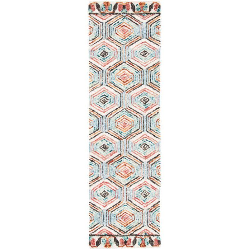 Trace TRC522 Hand Tufted Runner Rug - Ivory/Light Blue - 2'3"x12' - Safavieh.