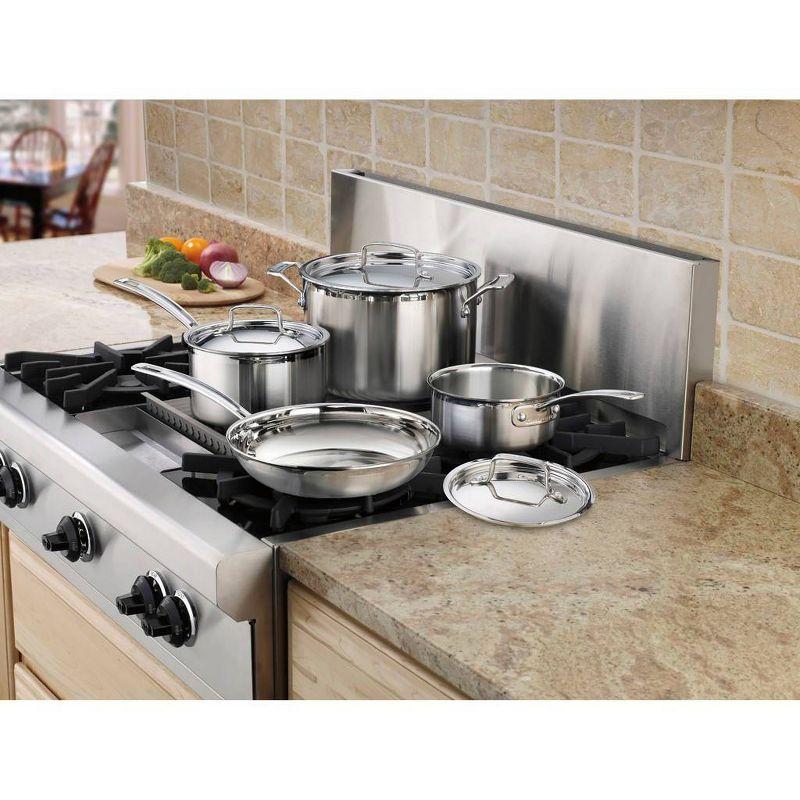 Stainless Steel 7-Piece Cookware Set with Tri-Ply Construction