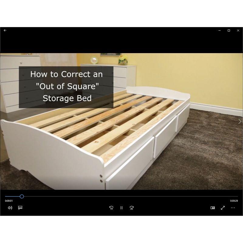 Mate's Platform 6 Drawer Storage Bed King Black - Prepac: Laminated Finish, No Box Spring Needed, CARB Certified