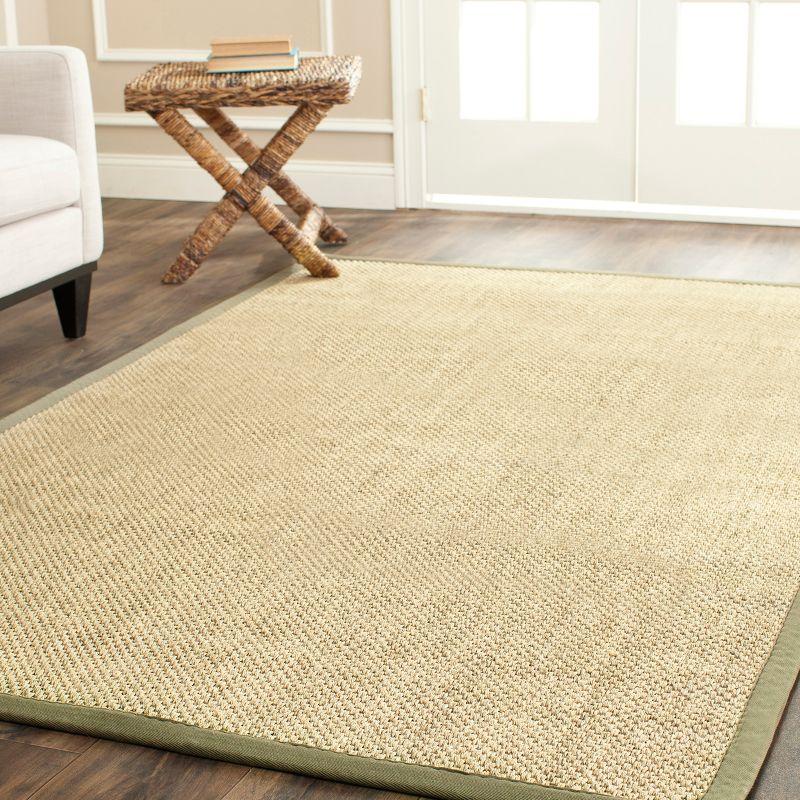 Natural Fiber NF443 Power Loomed Area Rug - Natural/Green - 8'9"x11'9" - Safavieh.