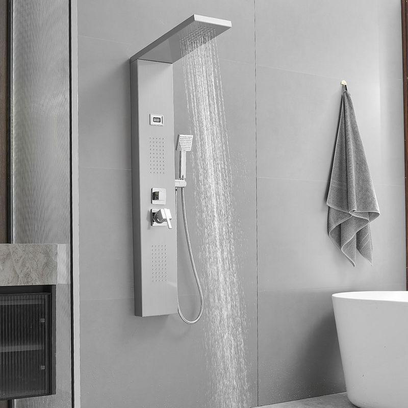 BWE 2-Jet Rainfall Shower Tower Shower Panel System with Rainfall Shower Head and Shower Wand