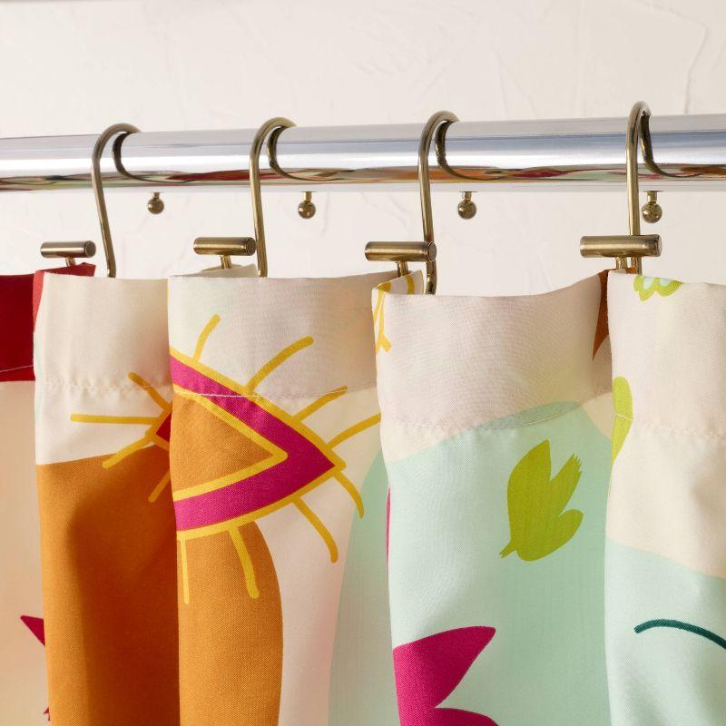13pc Collage Shower Curtain Bundle with Hooks - Opalhouse™ designed with Jungalow™: Abstract Pattern, Machine Washable, Twill Fabric