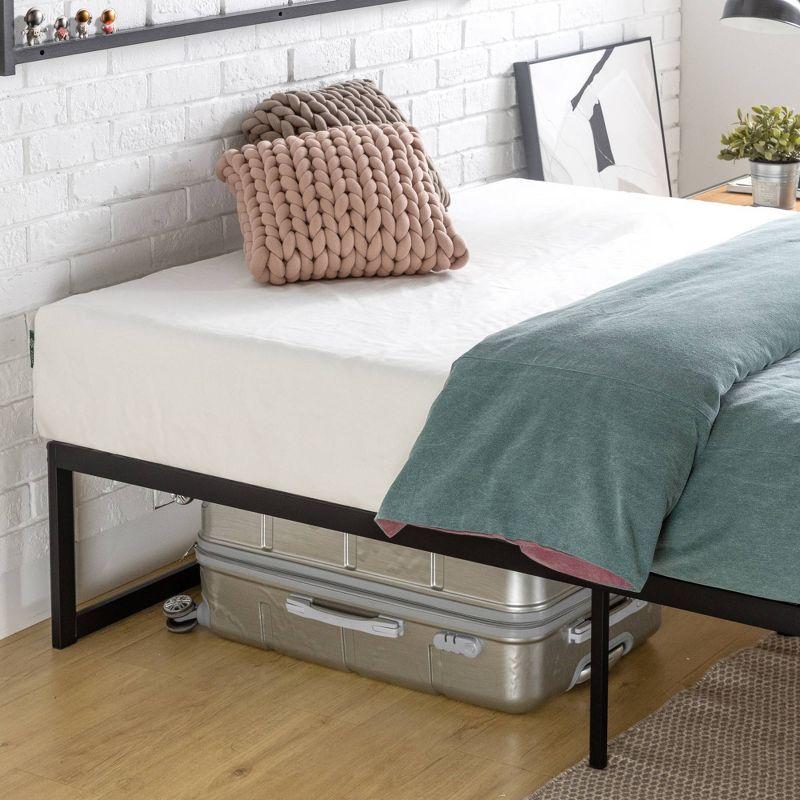 Full Abel 14" Metal Platform Bed Frame Black - Zinus: Steel Construction, No Box Spring Needed, Easy Clean