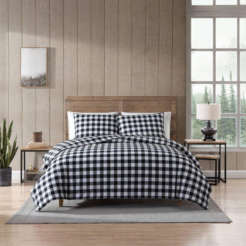 Black Mountain Plaid Duvet Cover Set - Eddie Bauer