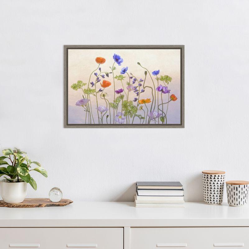 Amanti Art Poppy & Anemone (Flowers) by Catherine W. Canvas Wall Art Print Framed 23 x 16-in.