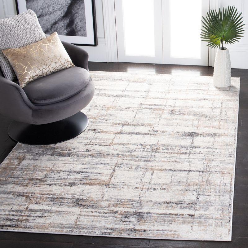 Amelia Grey and Gold Synthetic Flat Woven Area Rug