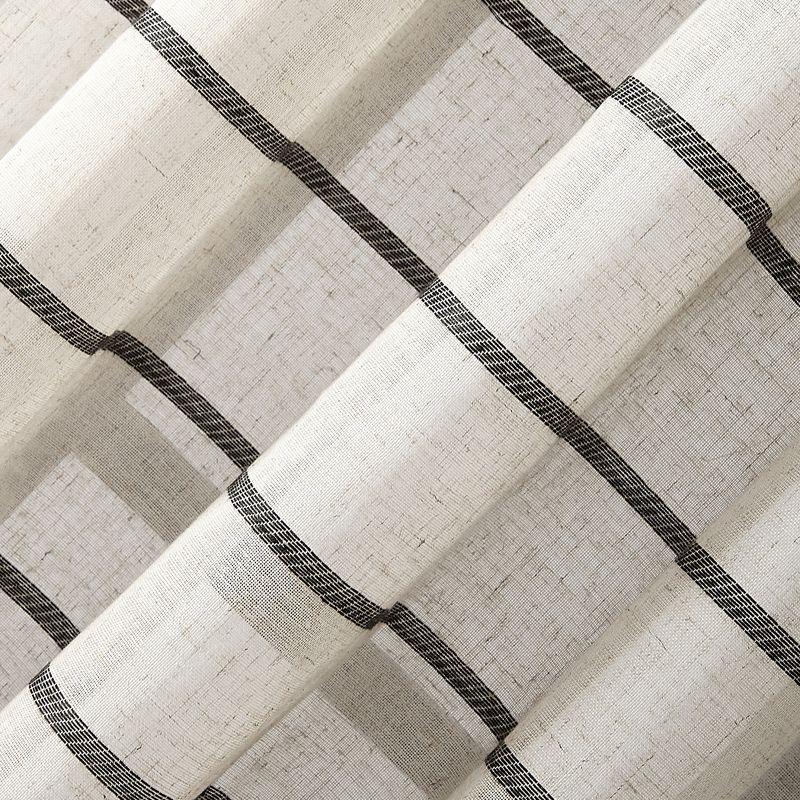 Clean Window Clean Window Aso Twill Stripe Anti-Dust Linen Blend Sheer Curtain Panel
