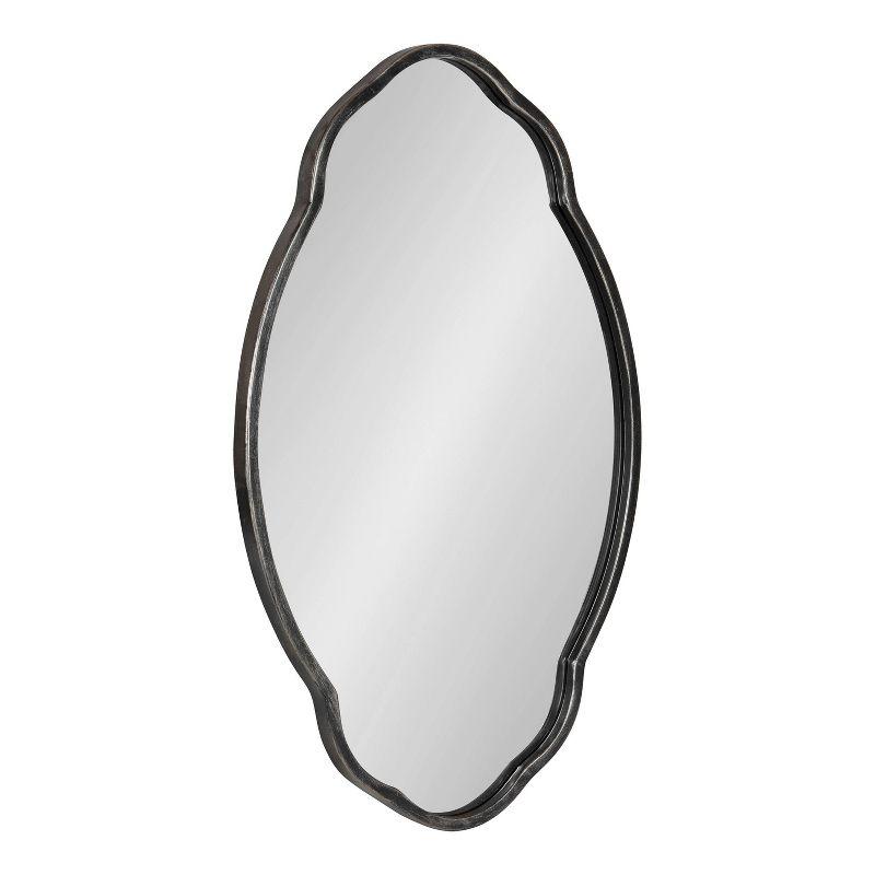 30" Gold Oval Scalloped Vanity Wall Mirror