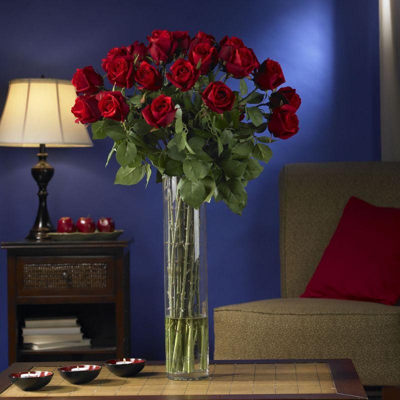 Nearly Natural Rosebud with Cylinder Artificial Flower Arrangement