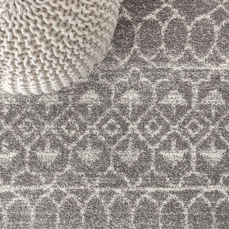 3'x5' Izil Moroccan Beni Souk Area Rug, Gray/Cream - JONATHAN Y