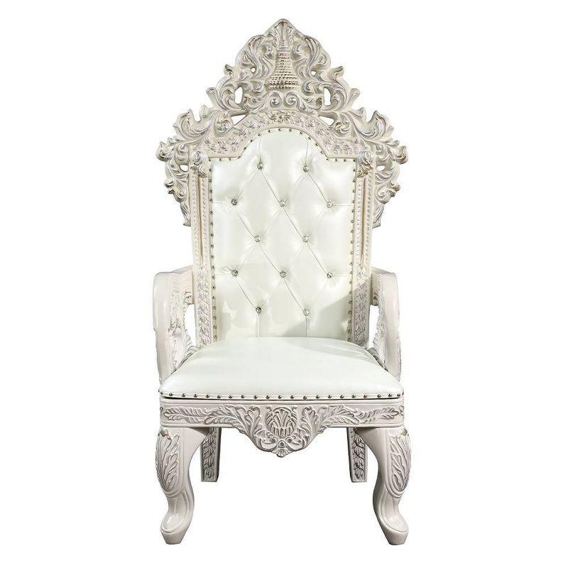 Tufted Faux Leather Upholstered Armchair