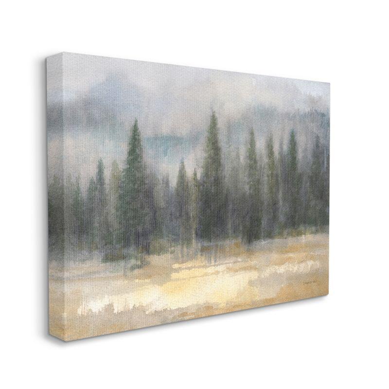 " Abstract Blurred Pine Tree Forest Landscape " by Danhui Nai Painting Print