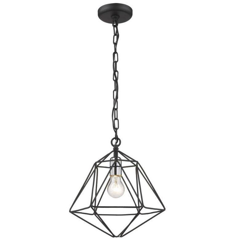 Z-Lite Geo 1 - Light Pendant in  Matte Black/Chrome