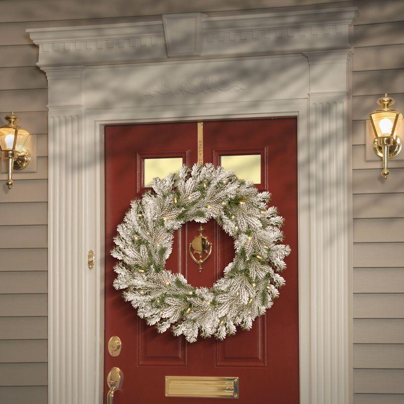 30" Sheffield Spruce Artificial Winter Wreath with LED Twinkly Lights