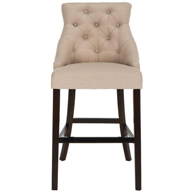 Eleni Tufted Wing Back Bar Stool (Set Of 2)  - Safavieh