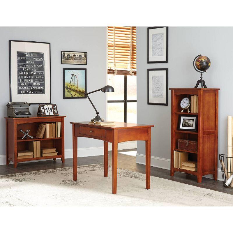 30" 2 shelf Bookshelf Hardwood Cherry - Alaterre Furniture: Mid-Century Modern, Fixed Shelves, Metal Hardware