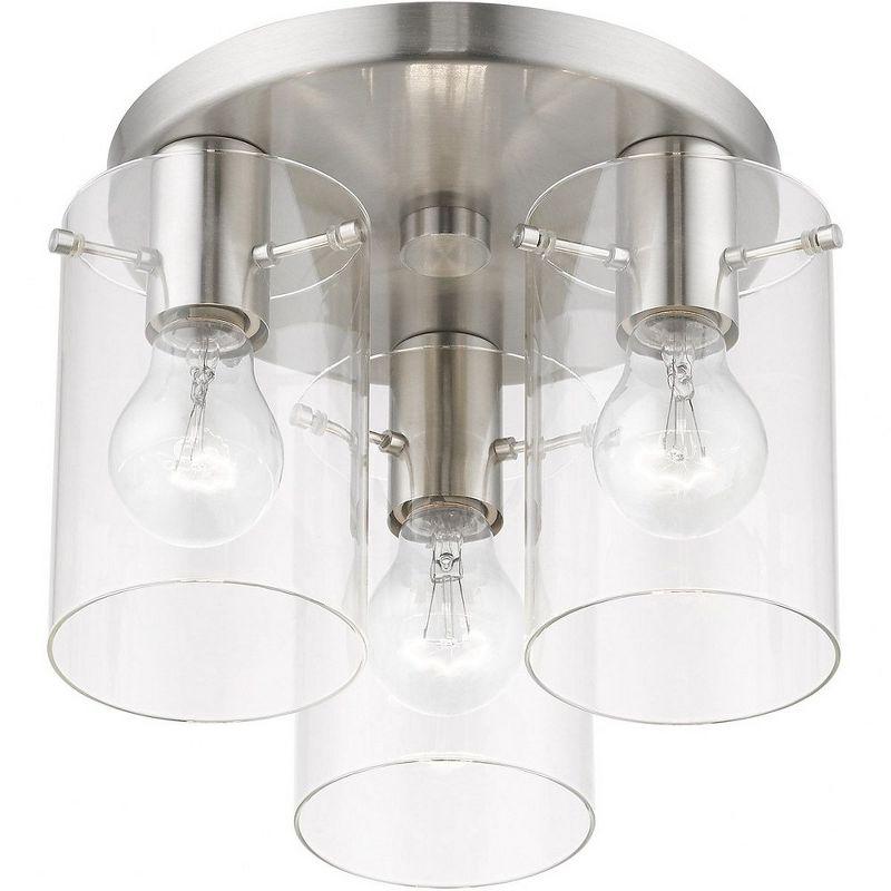 Livex Lighting Munich 3 - Light Flush Mount in  Brushed Nickel