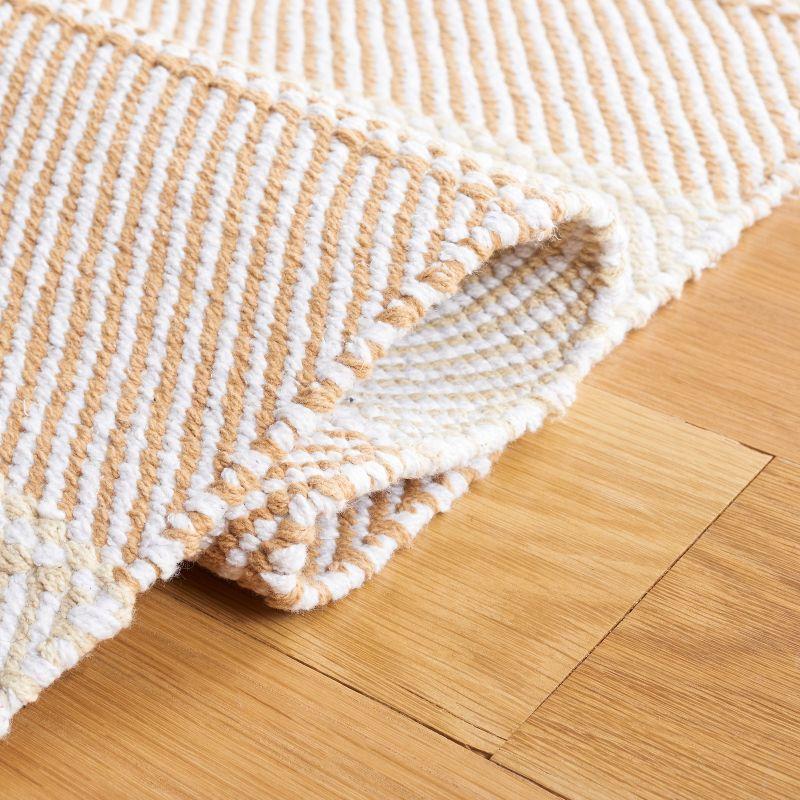 Striped Kilim STK803 Hand Woven Area Rug - Beige/Gold - 4'x6' - Safavieh.
