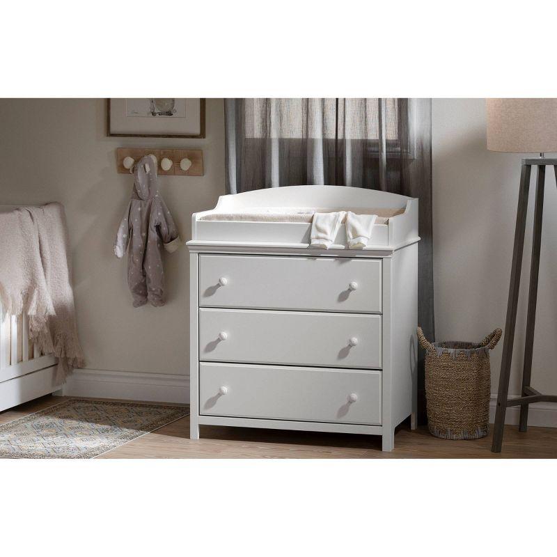 Cotton Candy Changing Table with Drawers - Pure White - South Shore