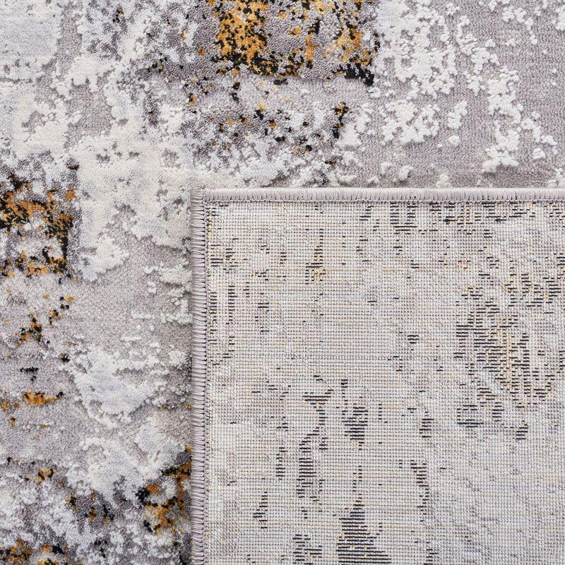 Amelia ALA232 Power Loomed Area Rug - Grey/Gold - 6'7"x6'7" - Safavieh.
