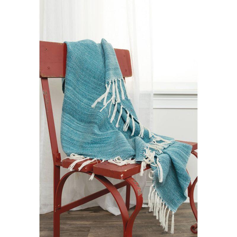 Eco-Friendly Teal Blue Recycled 50"x60" Reversible Throw Blanket