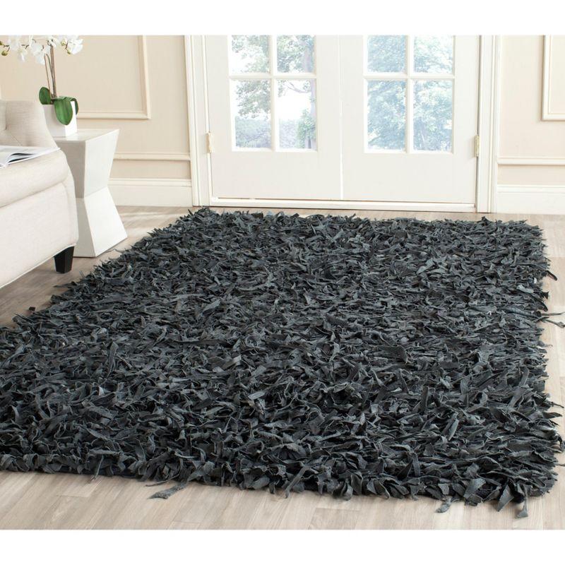 Leather Shag LSG511 Hand Woven Rugs - Safavieh