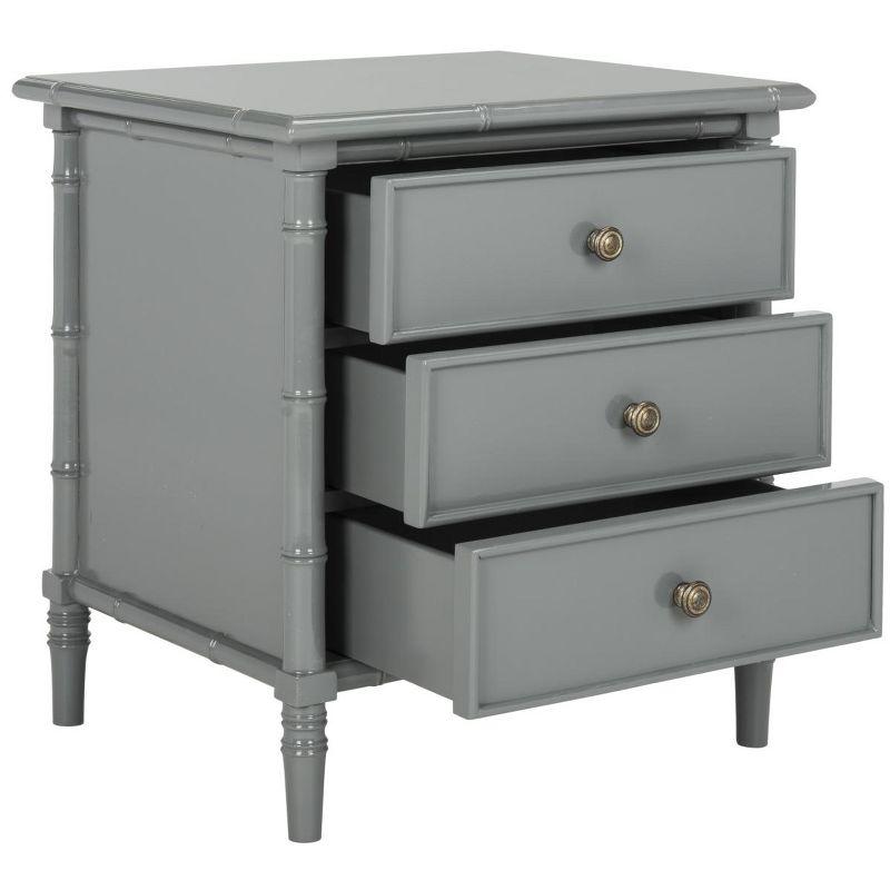 Mina 3 Drawer Nightstand - NST3500 - Grey/Gold - Safavieh
