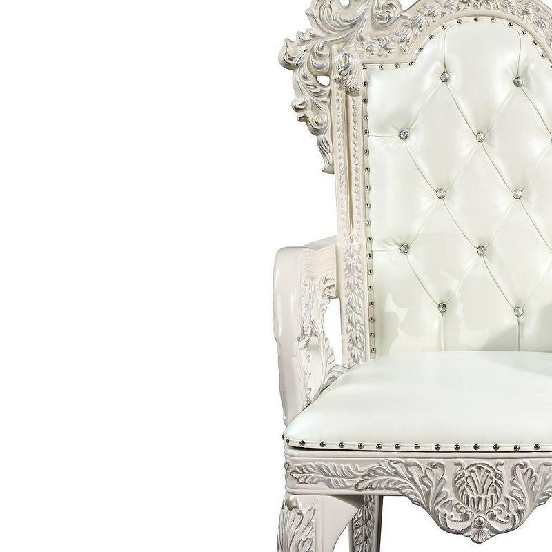 Tufted Faux Leather Upholstered Armchair