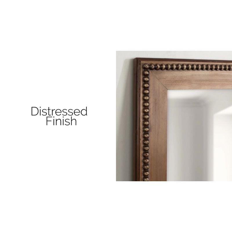 24" x 36" Strahm Wood Framed Wall Mirror Rustic Brown - Kate & Laurel All Things Decor: Modern Rectangle, No Assembly Required