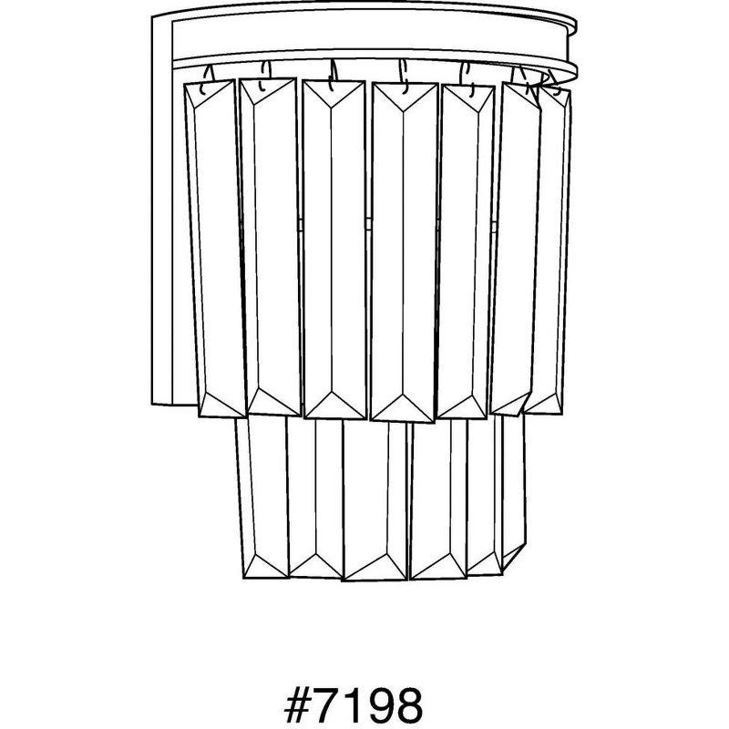 Progress Lighting Glimmer 2-Light Wall Sconce, Silver Ridge, Prismatic Glass Shade