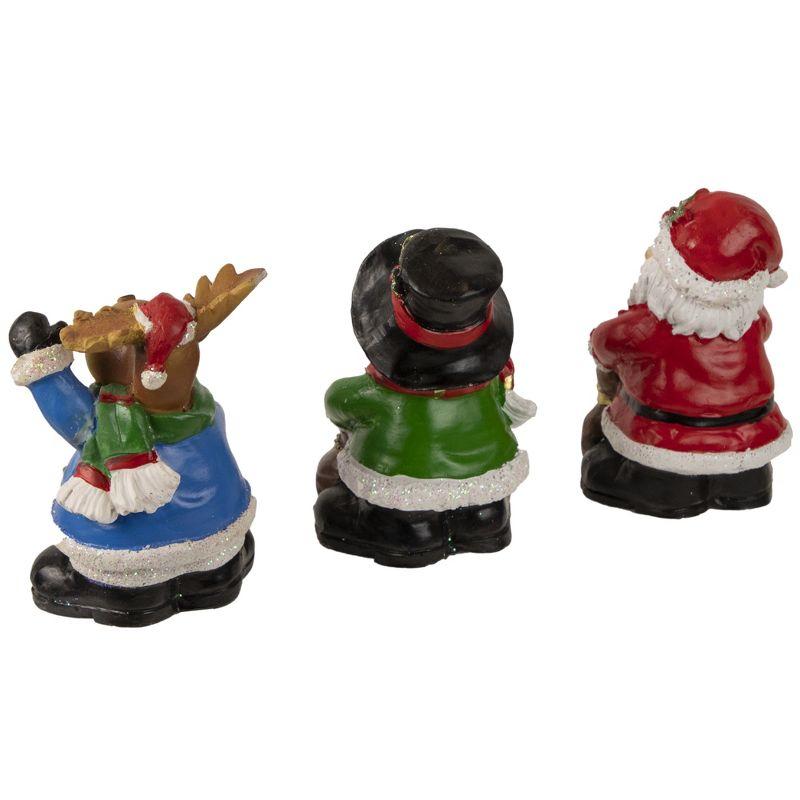 Festive Santa, Snowman, and Reindeer Christmas Stocking Holders Set