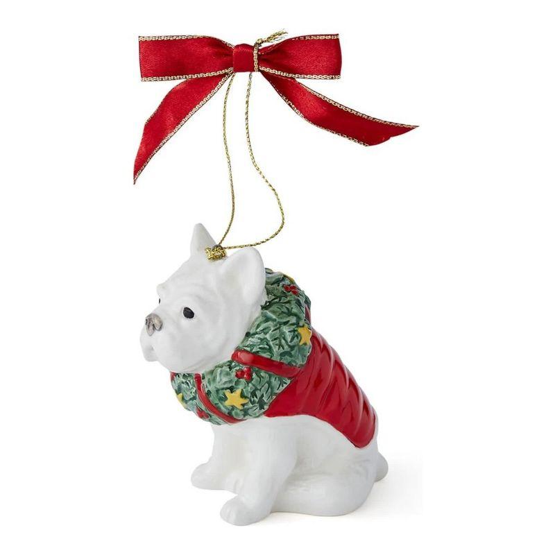Spode Christmas Tree French Bulldog Ornament, Festive Tree Decoration, Beautiful Seasonal Accent & Classic Home Holiday Décor
