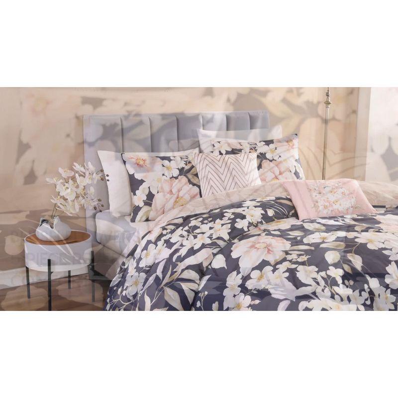 Bebejan Blossom Haven 100% Cotton Sateen 5 Piece Reversible Comforter Set