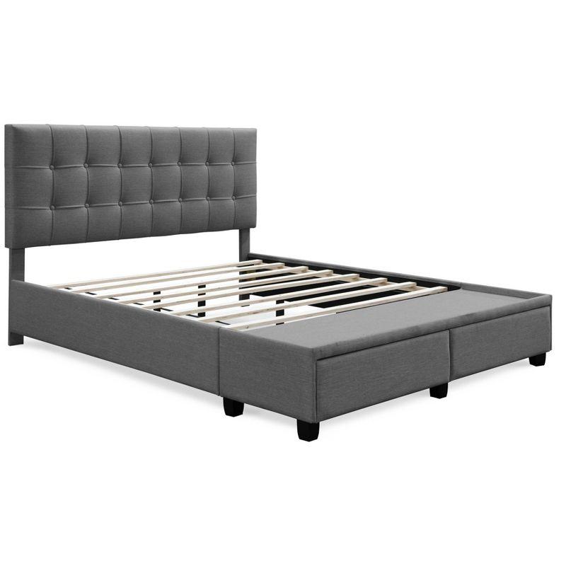 ClickDecor Langston Edmond Storage Bed with Adjustable Height Headboard