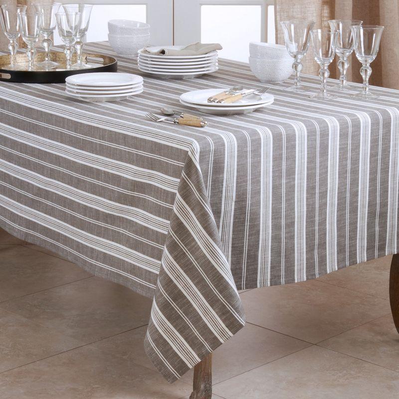 Saro Lifestyle Striped Design Tablecloth