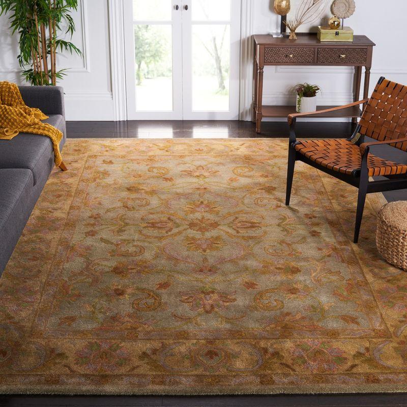 Heritage HG811 Hand Tufted Area Rug - Green/Gold - 6'x6' - Safavieh.