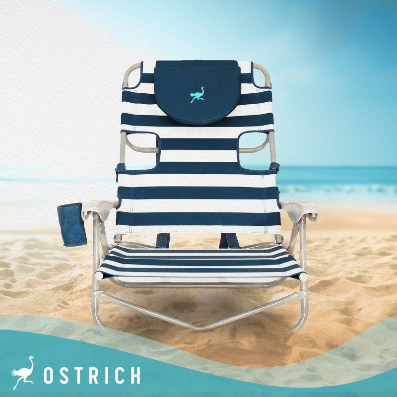 Ostrich On-Your-Back Outdoor Reclining Beach Lounge Pool Camping Chair