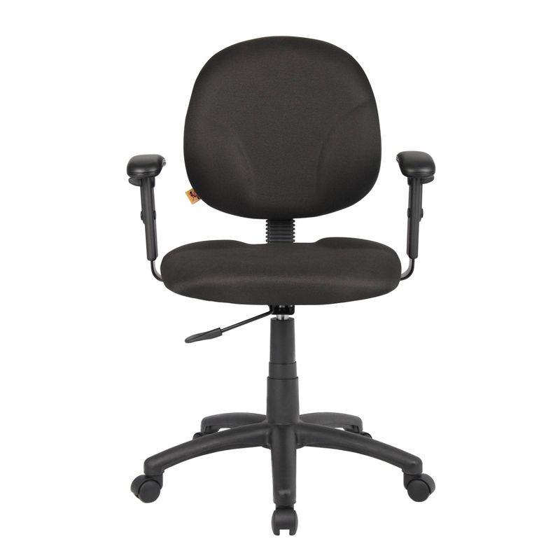 Ergonomic Diamond Task Chair with Adjustable Arms - Black