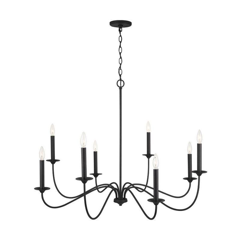 Capital Lighting Vincent 8 - Light Chandelier in  Black Iron