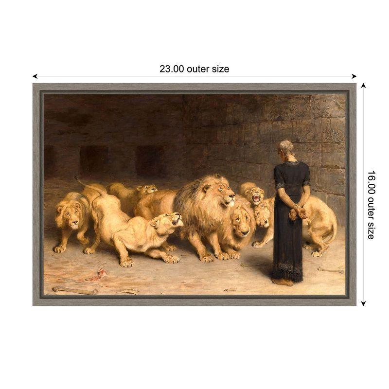 Amanti Art Daniel in the Lions Den 1872 by Briton Riviere Framed Canvas Wall Art