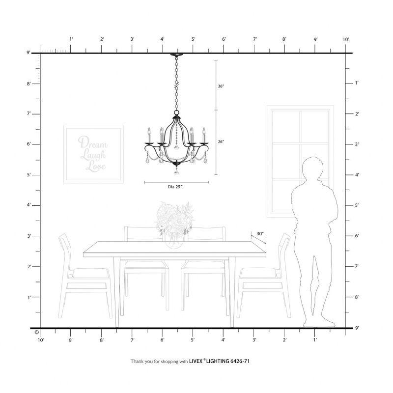 Livex Lighting Chesterfield 6 - Light Chandelier in  Hand Applied Venetian Golden Bronze