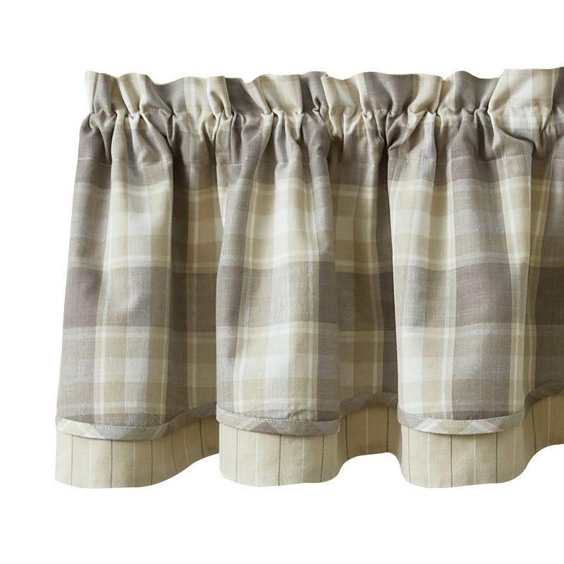 Park Designs Weathered Oak Lined Layered Valance 16''L