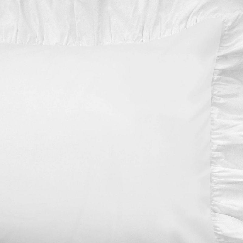 Lily Washed Linen Ruffled Classic Chic Romantic Farmhouse Pillow Sham