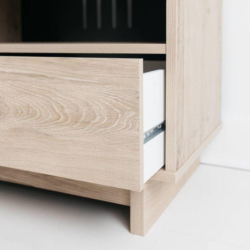 Oliah Medium TV Stand for TVs up to 48" Natural: Media Console with Drawers & Open Shelves - Signature Design by Ashley