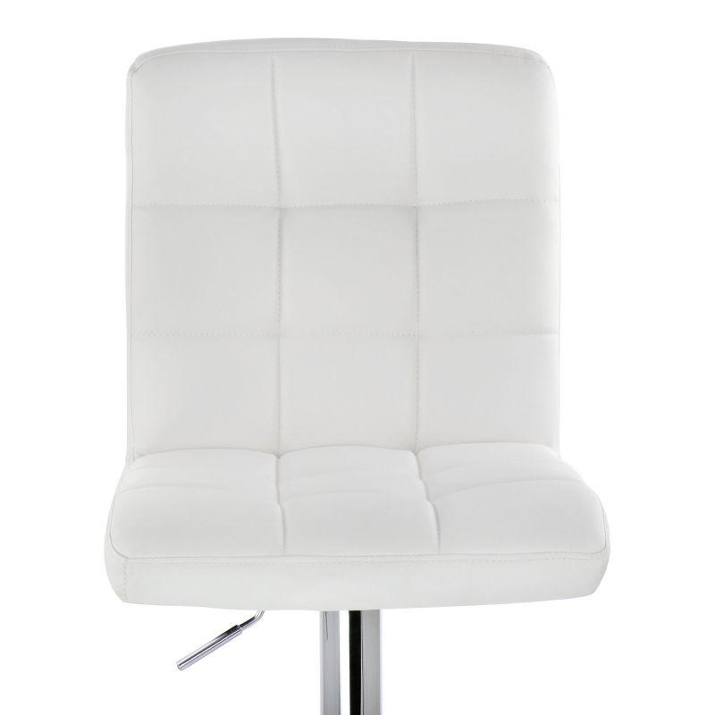 Latitude Run® Jaretssi Swivel Upholstered Adjustable Height Counter Stool with Metal Frame (Set of 2)